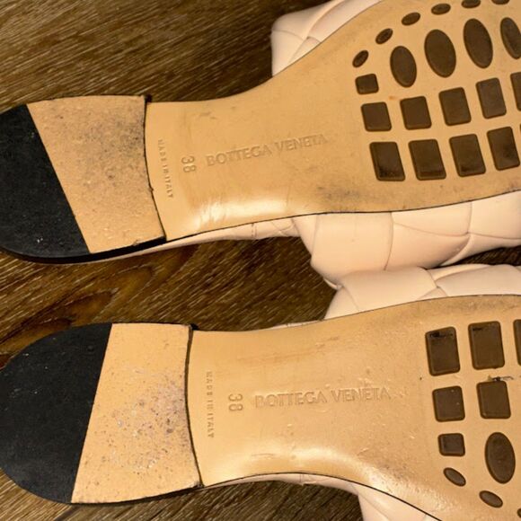 Bottega Veneta Lido Flat Sandals Neutral Intrecciato Leather Designer Slides 38 - Picture 9 of 12